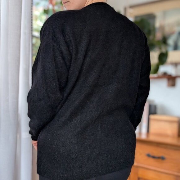 SHIMMERSTRAVAGNZA Rafella - Vintage 80s 90s NWOT Angora wool beaded sweater - M - Picture 4 of 5